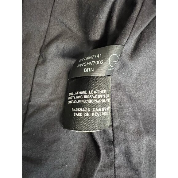 Black Rivet Asymmetrical Moto Leather Jacket~Size Small~Brown Slim Modern Fit - Picture 15 of 17